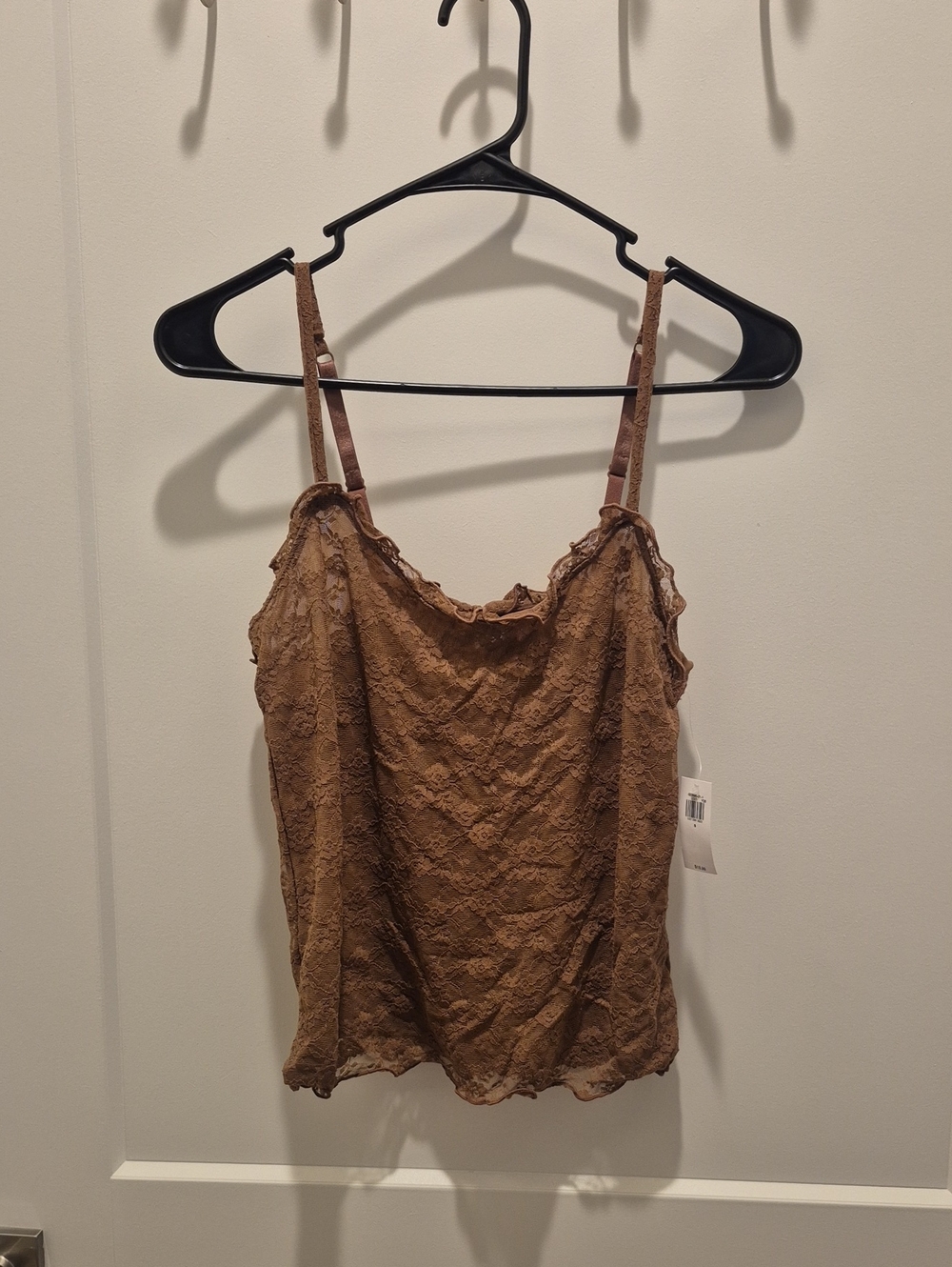 Old Navy Brown Lace Camisole Tank with Adjustable Straps